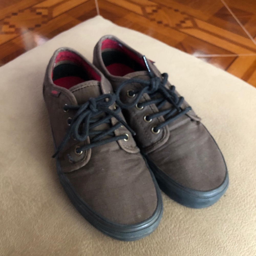 Brown and Black Vans Low Chucks Style